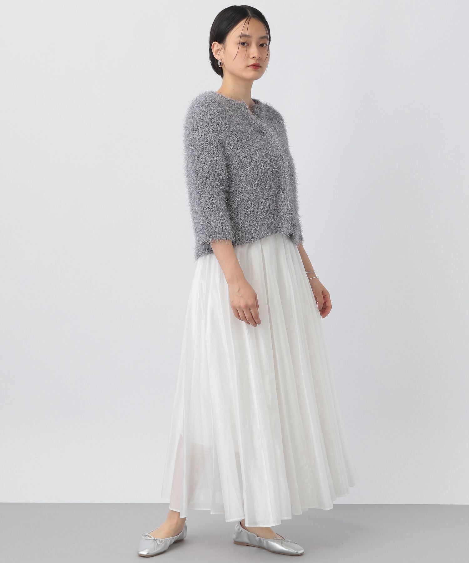 A part by 「ラメフェザーカーディガン_半袖」|ニット・セーター|