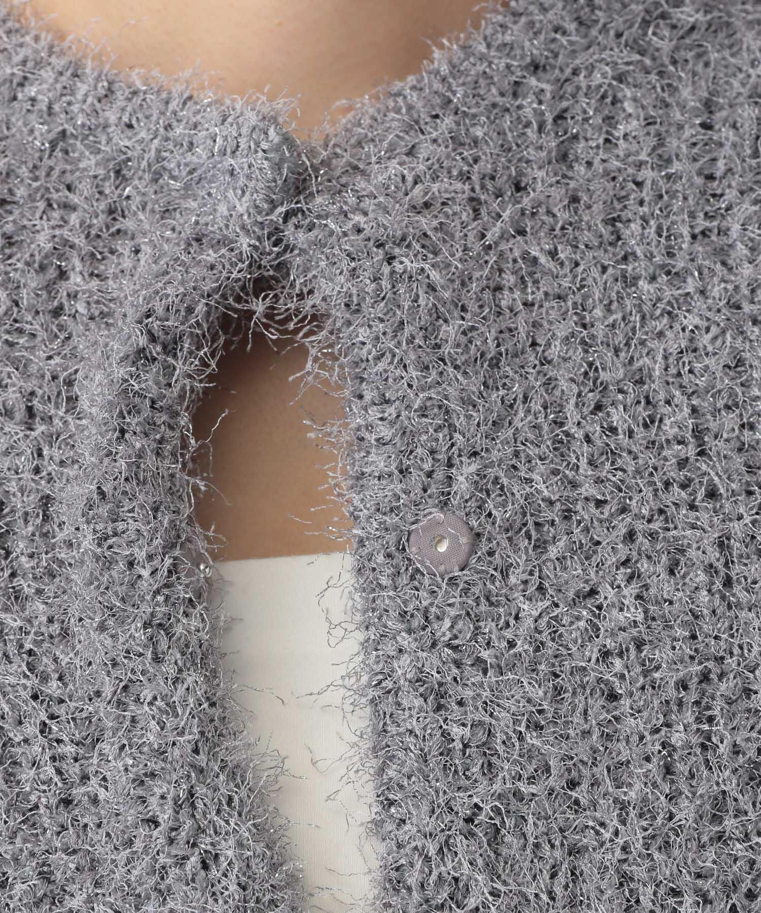 A part by 「ラメフェザーカーディガン_半袖」|ニット・セーター|