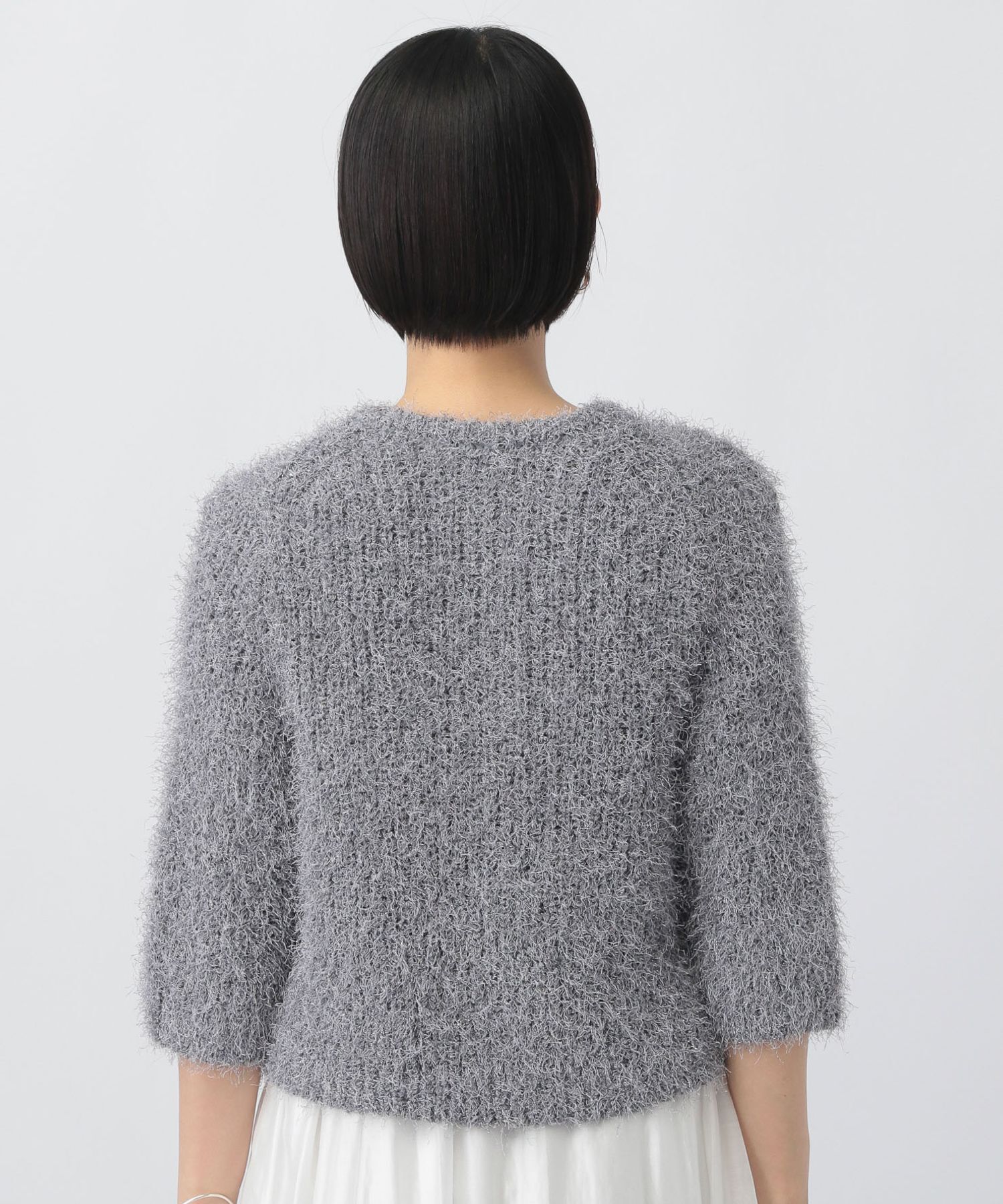 A part by 「ラメフェザーカーディガン_半袖」|ニット・セーター|