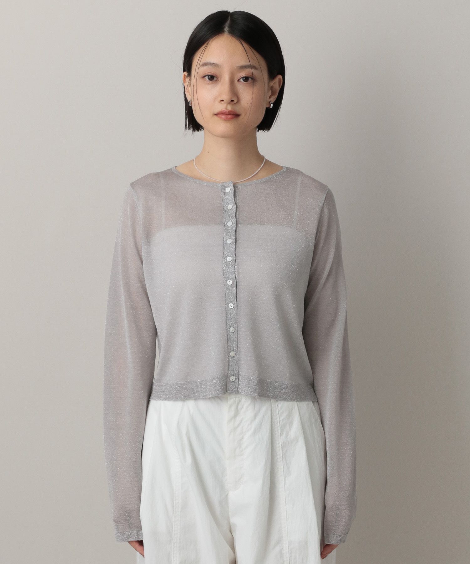 A part by 「ラメシアークルーカーディガン」|ニット・セーター|