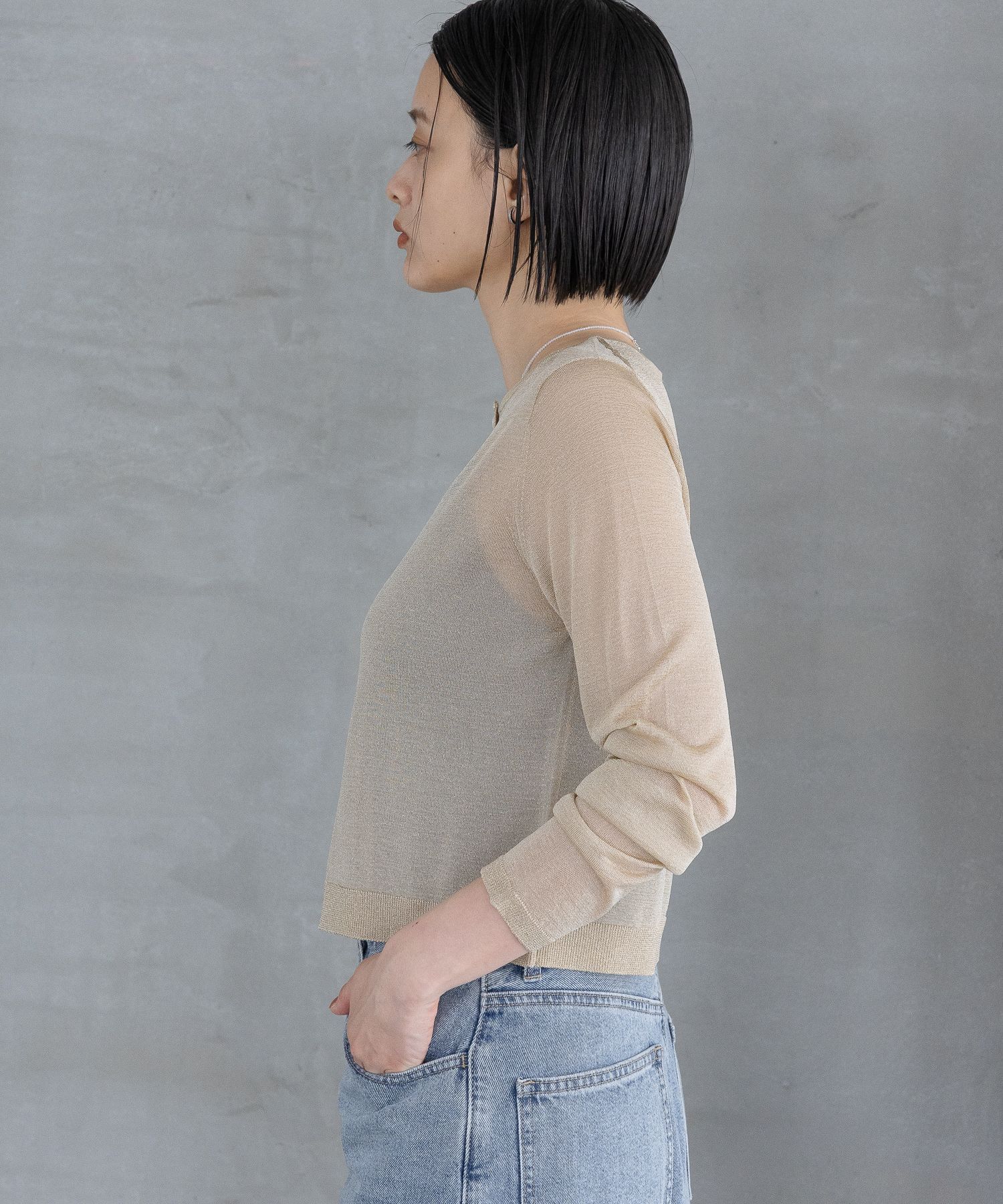 A part by 「ラメシアークルーカーディガン」|ニット・セーター|