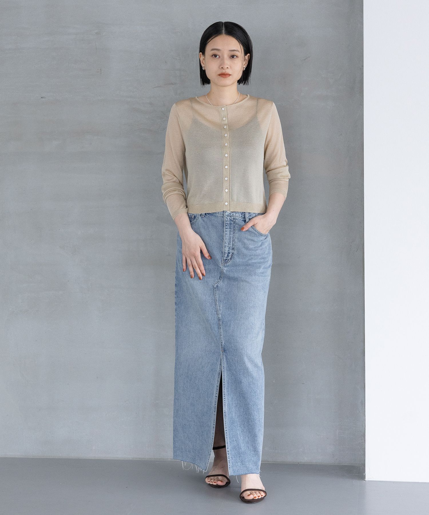 A part by 「ラメシアークルーカーディガン」|ニット・セーター|