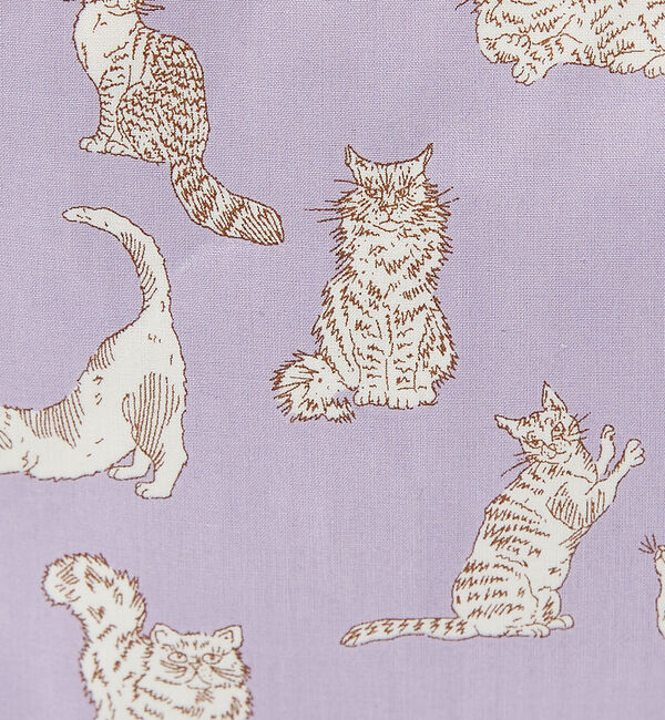 collex「リバティプリント バッグインバッグ ミャオウ 猫柄」|エコバッグ|