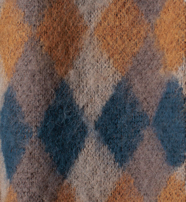 ABAHOUSE「モヘア 混 ダイヤ 柄 ジャガード カーディガン」|カーディガン|