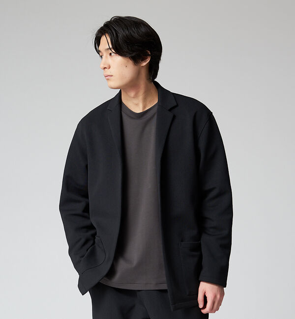 ABAHOUSE「【セットアップ対応】ECO BLUE&times;TEXBRID ダンボール素材 ジャケット」|カーディガン|ブラック