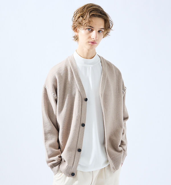 ABAHOUSE「【AH ABAHOUSE】ハンドステッチ カーディガン」|カーディガン|グレージュ