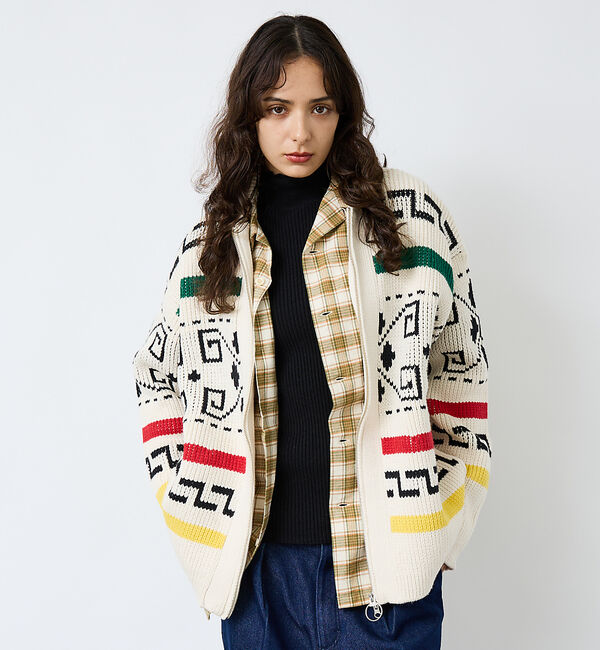 ABAHOUSE「【PENDLETON /ペンドルトン 】WESTERLEY Cardigan/」|カーディガン|ホワイト系その他1