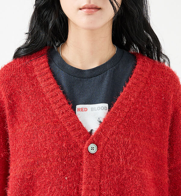 ABAHOUSE「【Revo.レボ】 モヘアライク ニット カーディガン/ルーズフィット /ユニセ」|カーディガン|