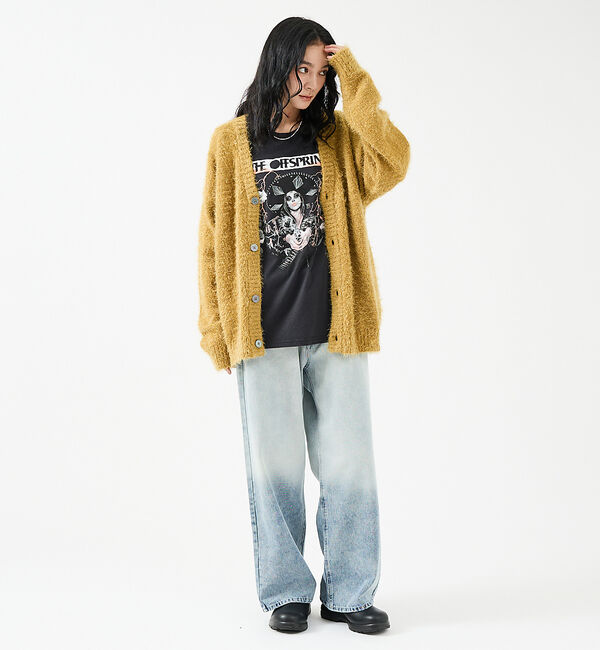 ABAHOUSE「【Revo.レボ】 モヘアライク ニット カーディガン/ルーズフィット /ユニセ」|カーディガン|