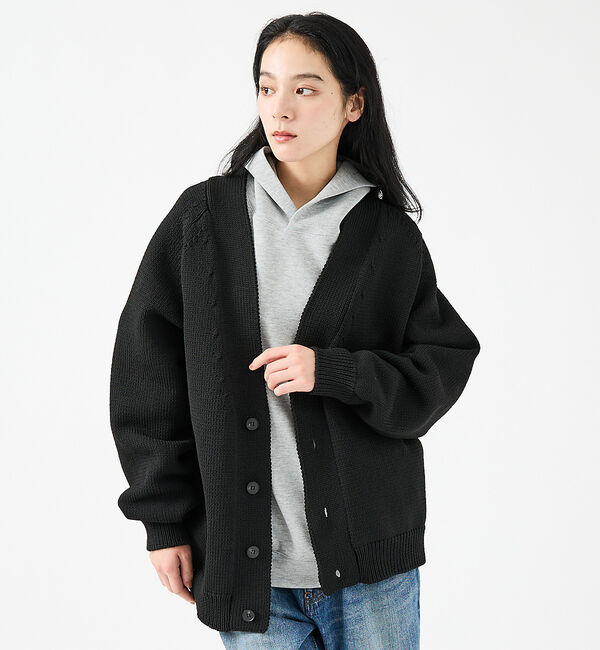 ABAHOUSE「【FORTUNA/フォルトゥナ】ECOTEC-Knit /オーバーサイズ カーデ」|カーディガン|