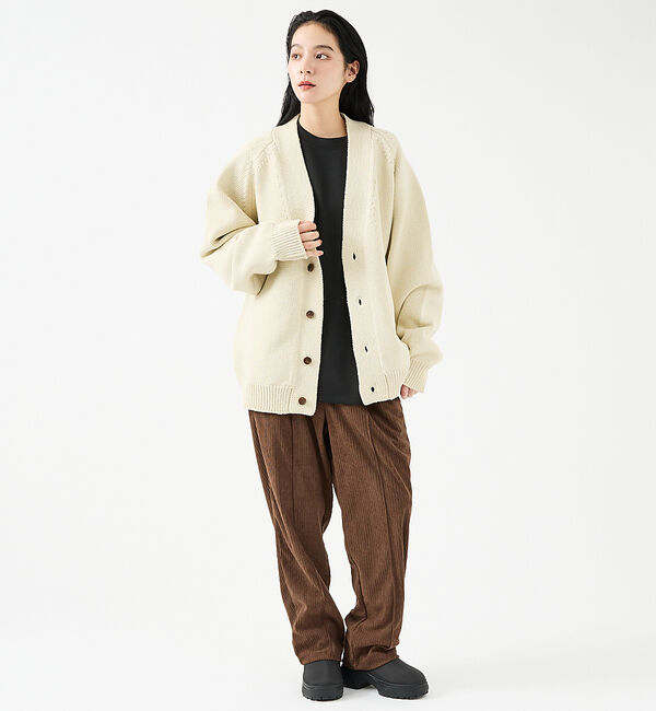 ABAHOUSE「【FORTUNA/フォルトゥナ】ECOTEC-Knit /オーバーサイズ カーデ」|カーディガン|