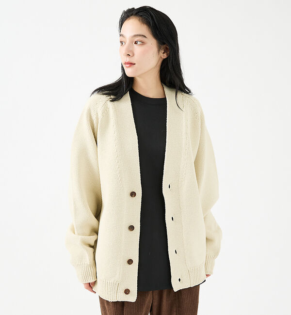 ABAHOUSE「【FORTUNA/フォルトゥナ】ECOTEC-Knit /オーバーサイズ カーデ」|カーディガン|