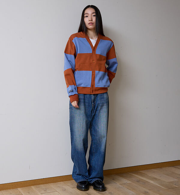 ABAHOUSE「BARBARIAN 12ozHEAVY WEIGHTカーディガン/ボーダー/ユニ」|カーディガン|