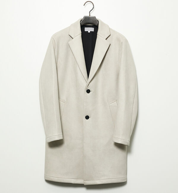 ABAHOUSE「【スエードライク】ボンディング チェスターコート」|その他|グレージュ