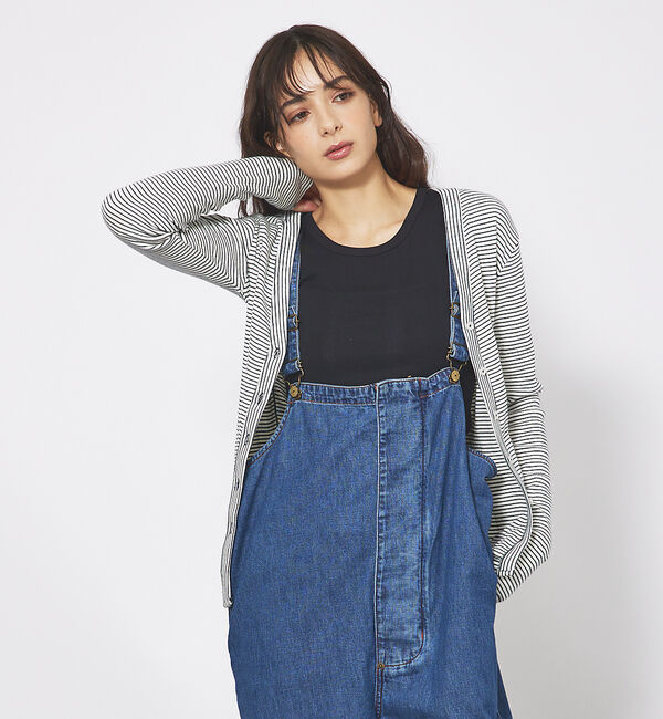 Rouge vif「【Robert P. Miller】パネルリブ Vネックカーディガン / カット」|カーディガン|