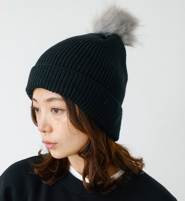 Rouge vif「【RUBEN】ボンボン付きニット帽 / ワッチキャップ / RUS-8237」|その他|ブラック