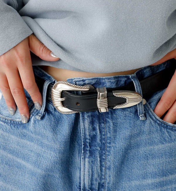 Rouge vif「【TORY LEATHER / トリーレザー】"3091" 3-PIECE SI」|ベルト|ブラック