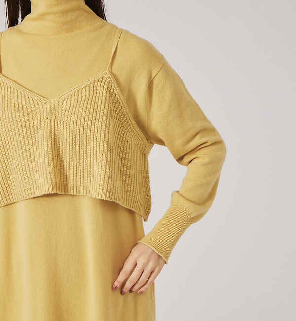 qualite「レイヤードニットワンピース」|ワンピース|