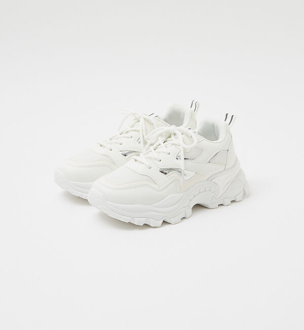 AU BANNISTER「【販売店舗限定】厚底/軽量 メタリックポイント スニーカー」|スニーカー|ホワイト