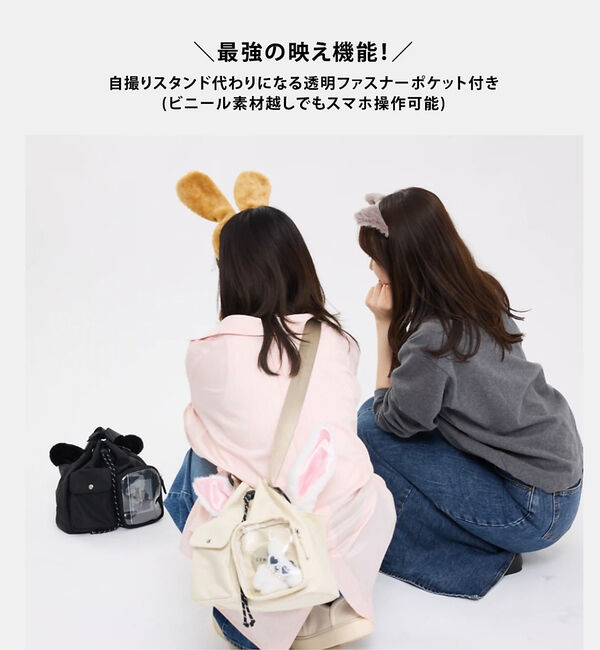 LOWELL things「【BLK/予約】オシゴト/巾着ショルダーバッグ【推し活】【予約】」|ショルダー・メッセンジャー|