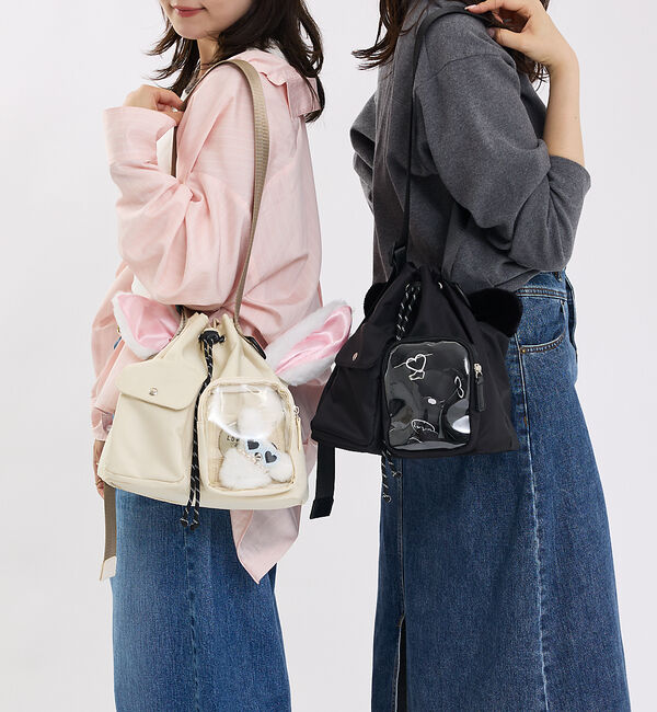 LOWELL things「【BLK/予約】オシゴト/巾着ショルダーバッグ【推し活】【予約】」|ショルダー・メッセンジャー|