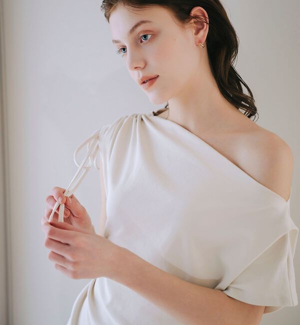 SELFIST「ワンショルカットソードレープワンピース【予約】」|ワンピース|