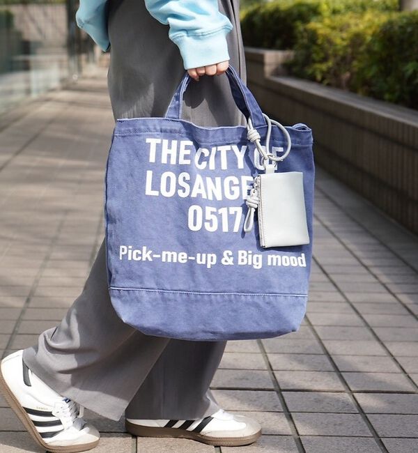 abahouse mavie「【CONTROL FREAK/コントロールフリーク】WASHED LOGOトート」|ショルダー・メッセンジャー|ブルー