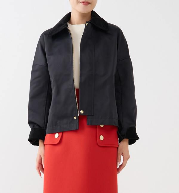 TIARA「ショートレングスジャケット」|ブルゾン・スタジャン|ブラック