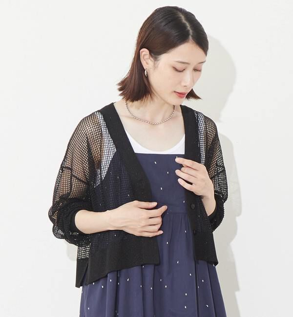 Soffitto「シアーカーディガン」|カーディガン|ブラック