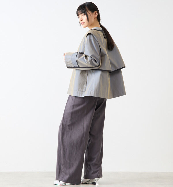 Soffitto「2枚着てる風配色パイピング短丈コート」|その他|