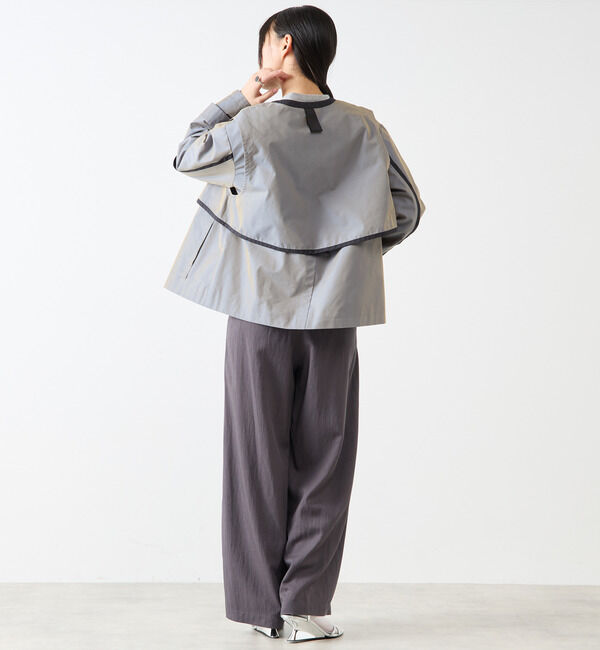 Soffitto「2枚着てる風配色パイピング短丈コート」|その他|