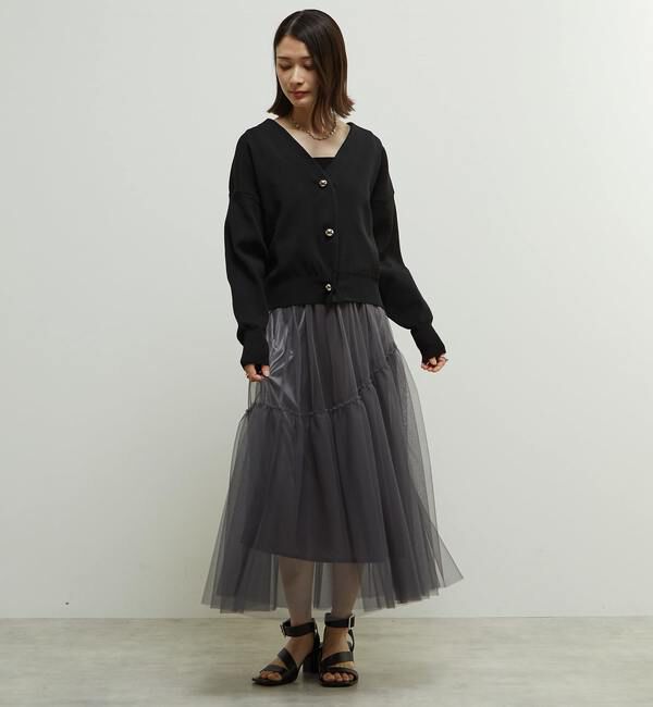 Soffitto「リブ編み前後2WAYニットカーディガン」|カーディガン|