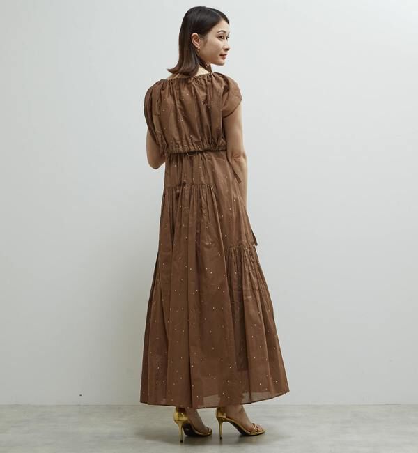 Soffitto「インド綿ドット刺繍ギャザーボレロブラウス」|カーディガン|