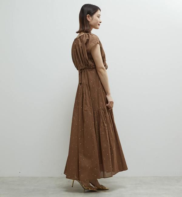 Soffitto「インド綿ドット刺繍ギャザーボレロブラウス」|カーディガン|