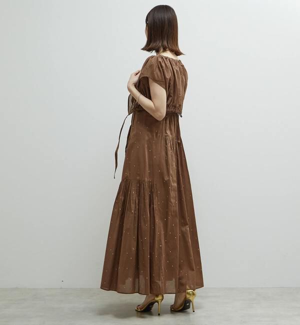 Soffitto「インド綿ドット刺繍ギャザーボレロブラウス」|カーディガン|