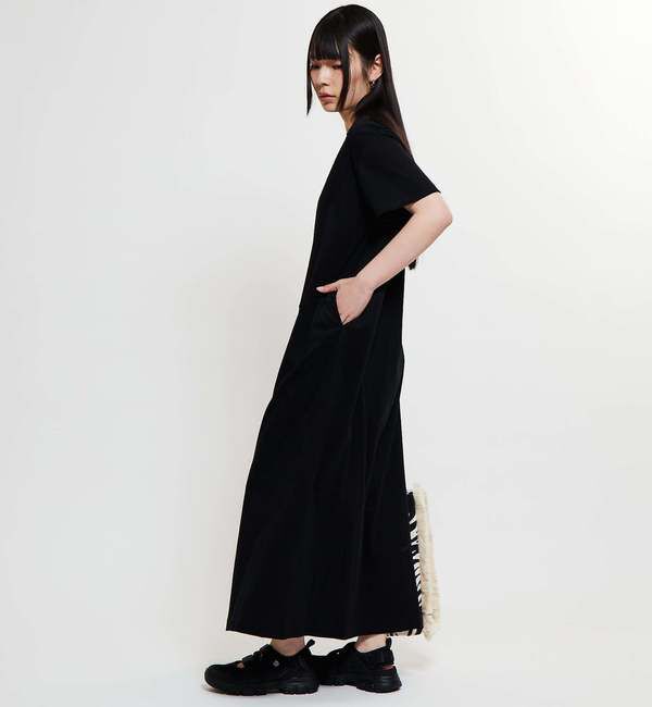 Soffitto「《コラボ》【Soffitto&times;TINDA】オーガニックコットンスムーススリットワンピース」|ワンピース|