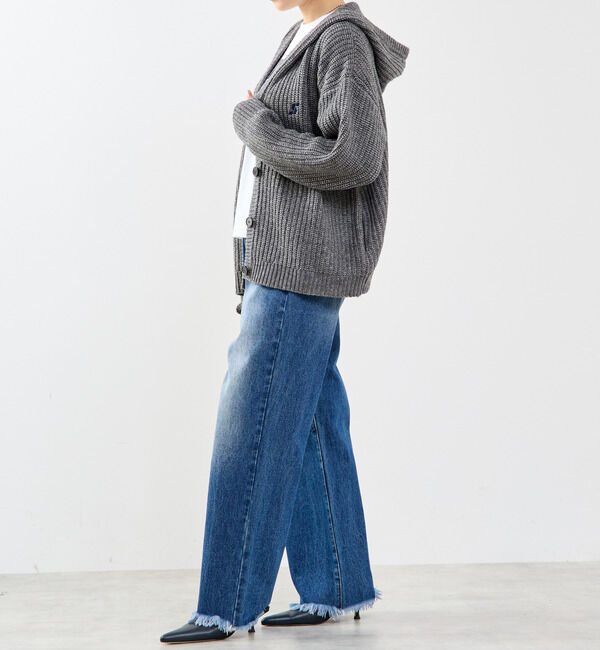 SOFFITTO「フード付きニットカーディガン」|カーディガン|