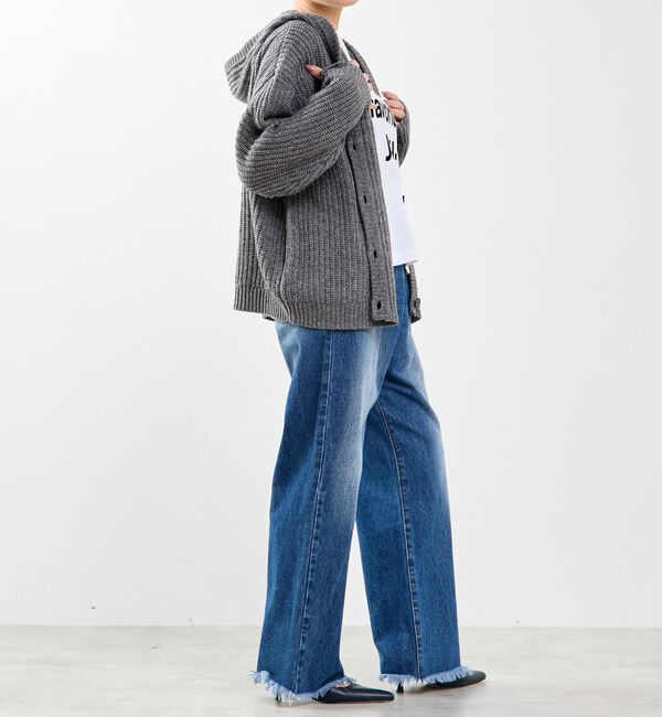 SOFFITTO「フード付きニットカーディガン」|カーディガン|