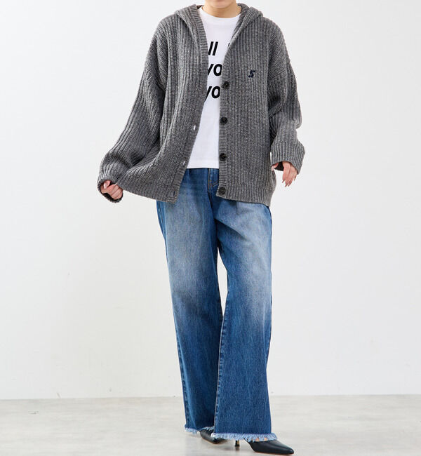 SOFFITTO「フード付きニットカーディガン」|カーディガン|