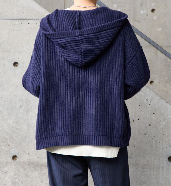 SOFFITTO「フード付きニットカーディガン」|カーディガン|