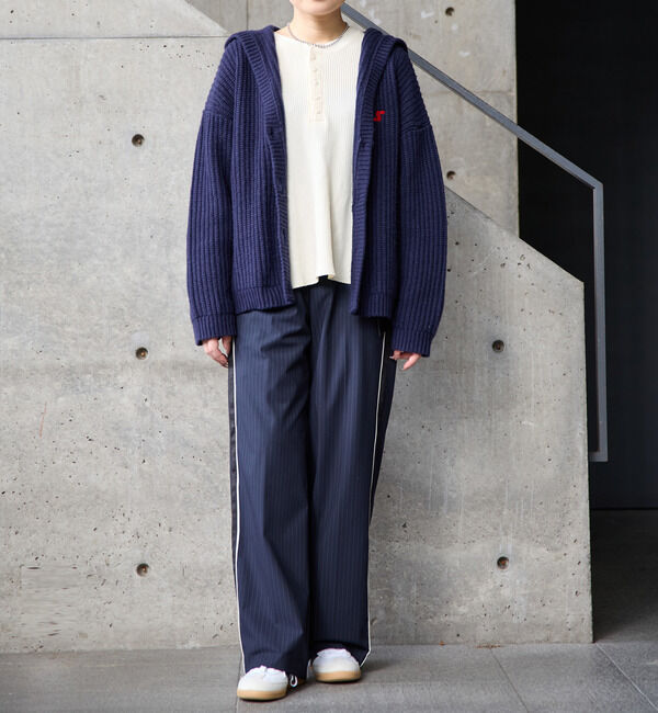 SOFFITTO「フード付きニットカーディガン」|カーディガン|