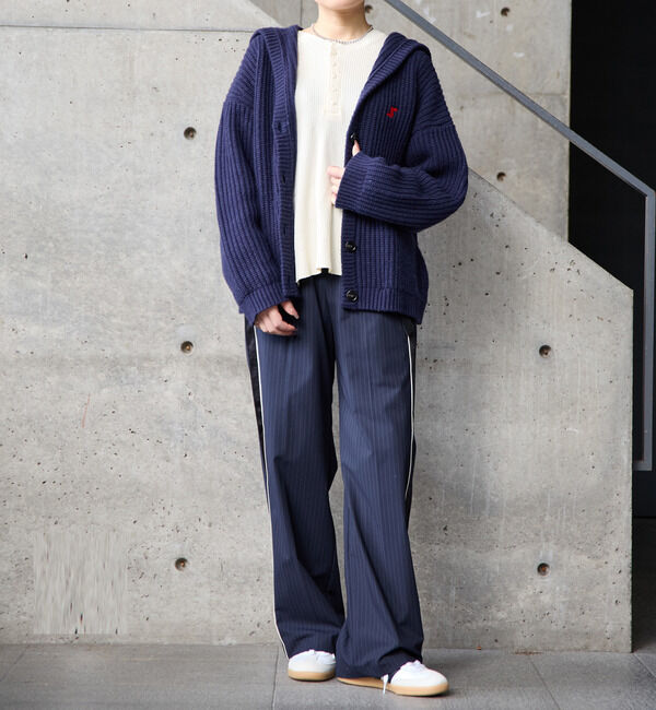 SOFFITTO「フード付きニットカーディガン」|カーディガン|