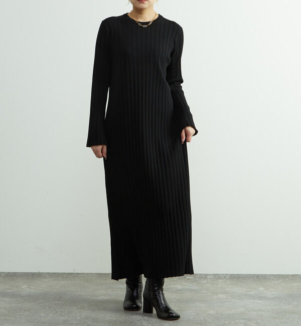 SOFFITTO「ウール混ランダムリブワンピース」|ワンピース|