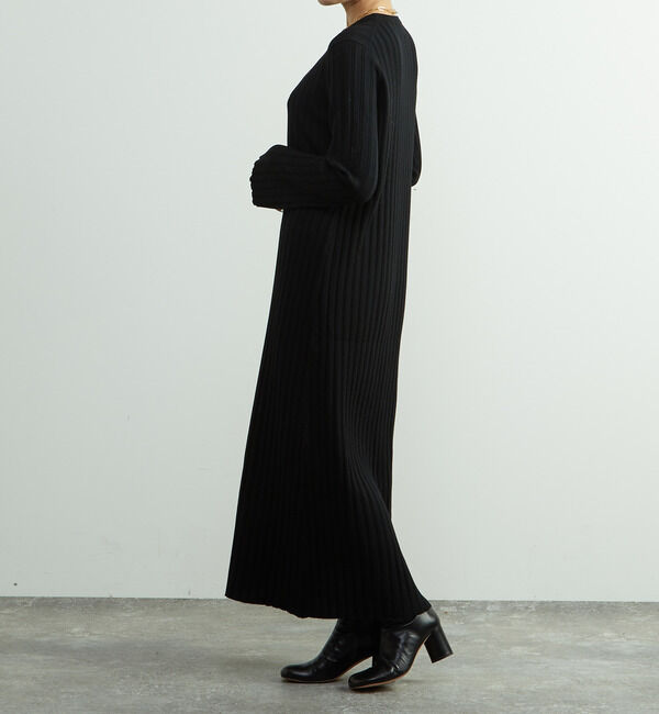 SOFFITTO「ウール混ランダムリブワンピース」|ワンピース|