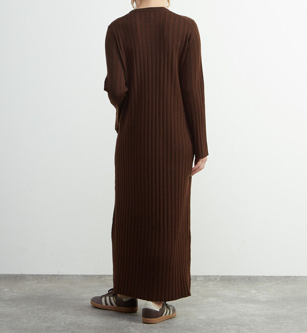 SOFFITTO「ウール混ランダムリブワンピース」|ワンピース|