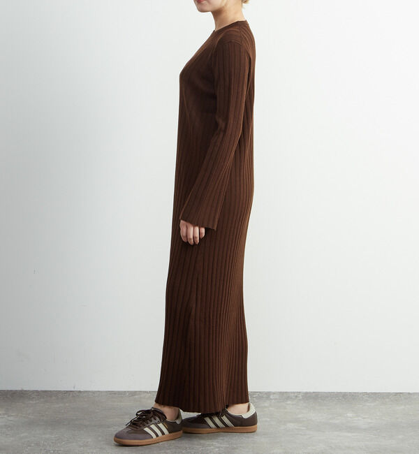 SOFFITTO「ウール混ランダムリブワンピース」|ワンピース|