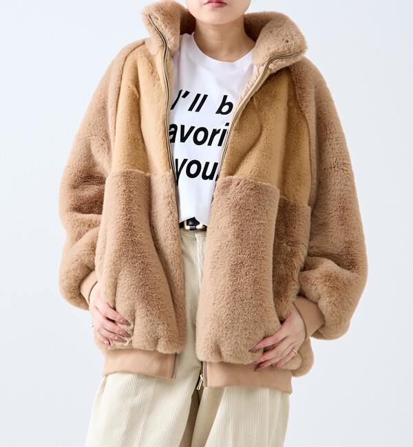 A_/エース】ジップアップファーブルゾン（A_）｜ルミネのファッション