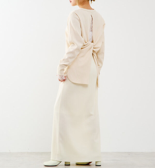 A_「【A_/エース】バックツイストデザインクルーネックカットソー」|Tシャツ・カットソー|