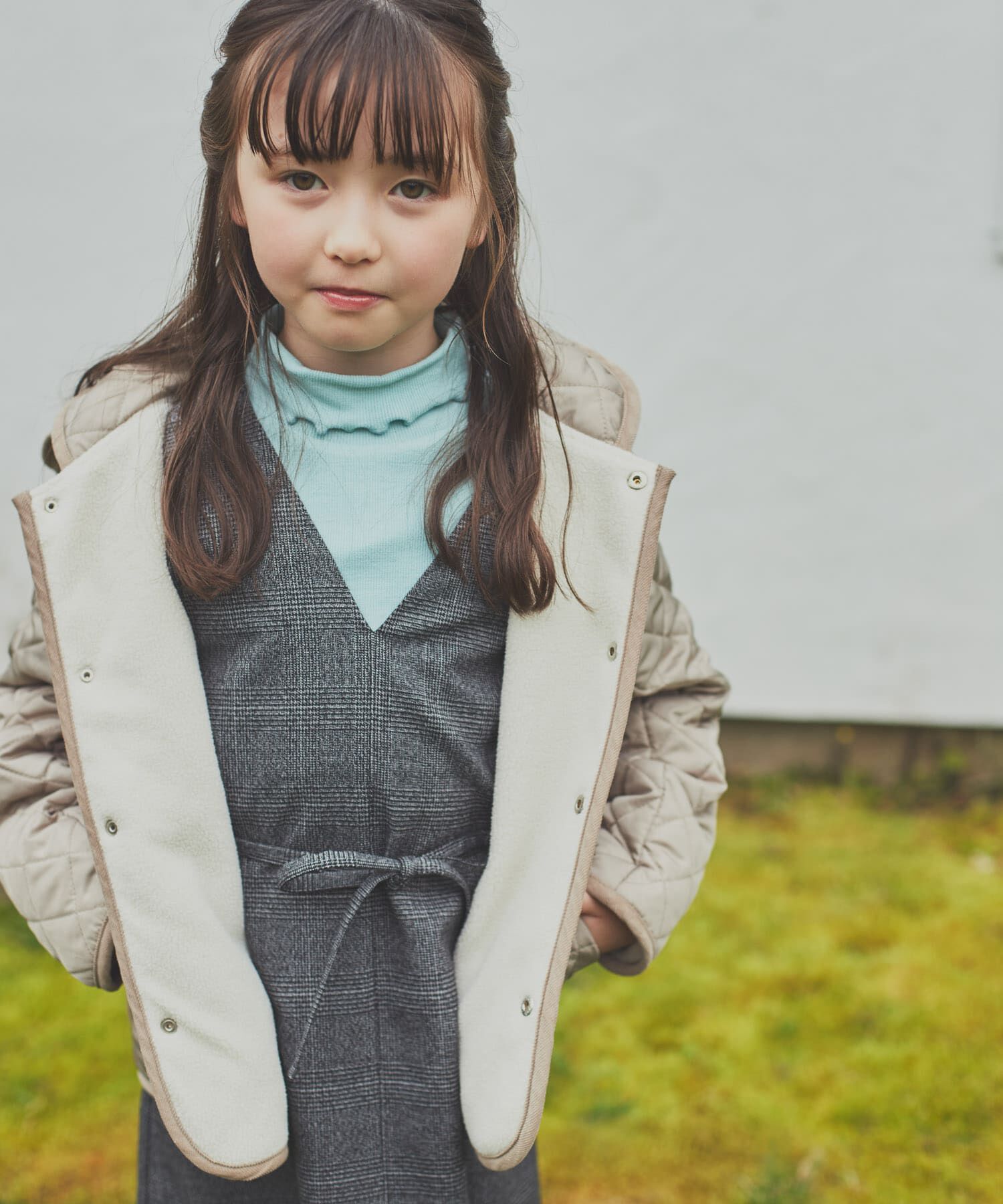 URBAN RESEARCH DOORS「『親子リンク』『UR TECH』ツイルジャンパースカート(KIDS)」|ワンピース|