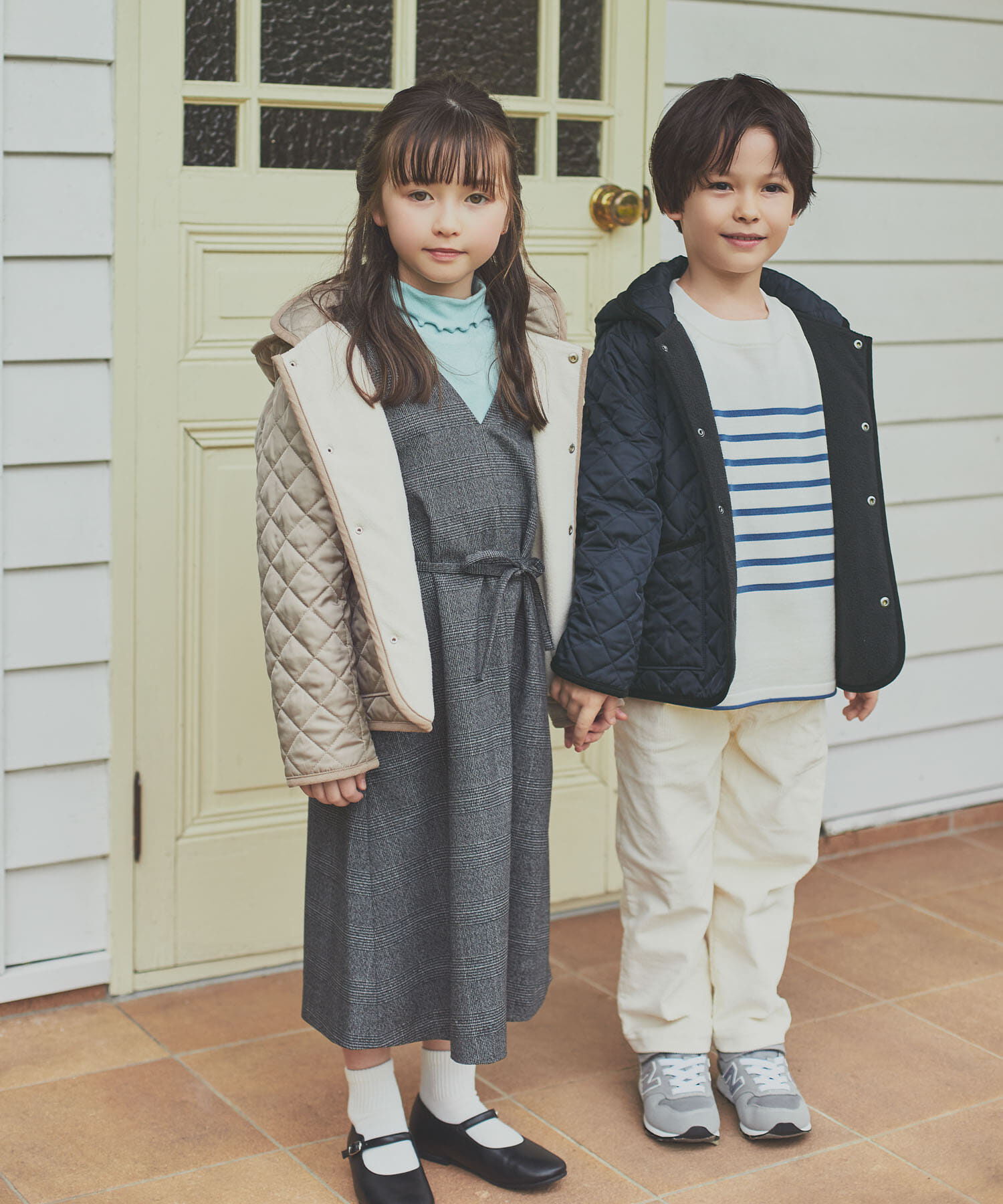 URBAN RESEARCH DOORS「『親子リンク』『UR TECH』ツイルジャンパースカート(KIDS)」|ワンピース|